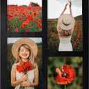 Picture Frame Collage 4x6 and 4x4 Photos Display, Multiple Photo Frames with Tempered Glass, Family Picture Frames Wall Decor or Tabletop, Rustic Black, 1 Pack