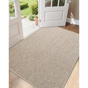 Color&Geometry Ultra Thin Indoor Door Mat 36"x60", Machine Washable Front Door Mat Non Slip, Low Profile Entrance Mat Indoor, Absorbent Carpet for Inside, Entryway (FOLD)