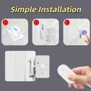 Intelligent Remote Control Switchs,Wireless Smart Light Switch with Remote,One-Paste Installation,No Wiring Needed,Smart Life & Remote Control,Ideal for Renters and Elderly Use.