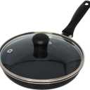 Ceramic Nonstick Frying Pan with lid, Egg Pan, Omelet Pans, 6.3 Inch, Aluminium, Black