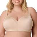 PLAYTEX Women's Balconette Underwire Bra, Plus-Size Bras, Full Coverage, Moisture-Wicking, 4802 Almond 38 C
