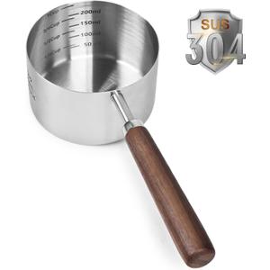 Dog-Cat Food-Scoop Measuring-Cup - 304 stainless steel material.1-Cup capacity. Precision scale measurements