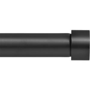 Ivilon Drapery Window Curtain Rod - End Cap Style Design 1 Inch Pole. 72 to 144 Inch Color Black (72 to 144 in.)