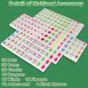 Mini Mahjong Set, American Mahjong Game Set Include 166 Premium Tiles (1.2’’), 1 Bag, 100 Chips, 4 Tile Rulers, 4 Dice, 5 Instruction Manuals, Portable Travel Mahjong Set for Adults & Beginners