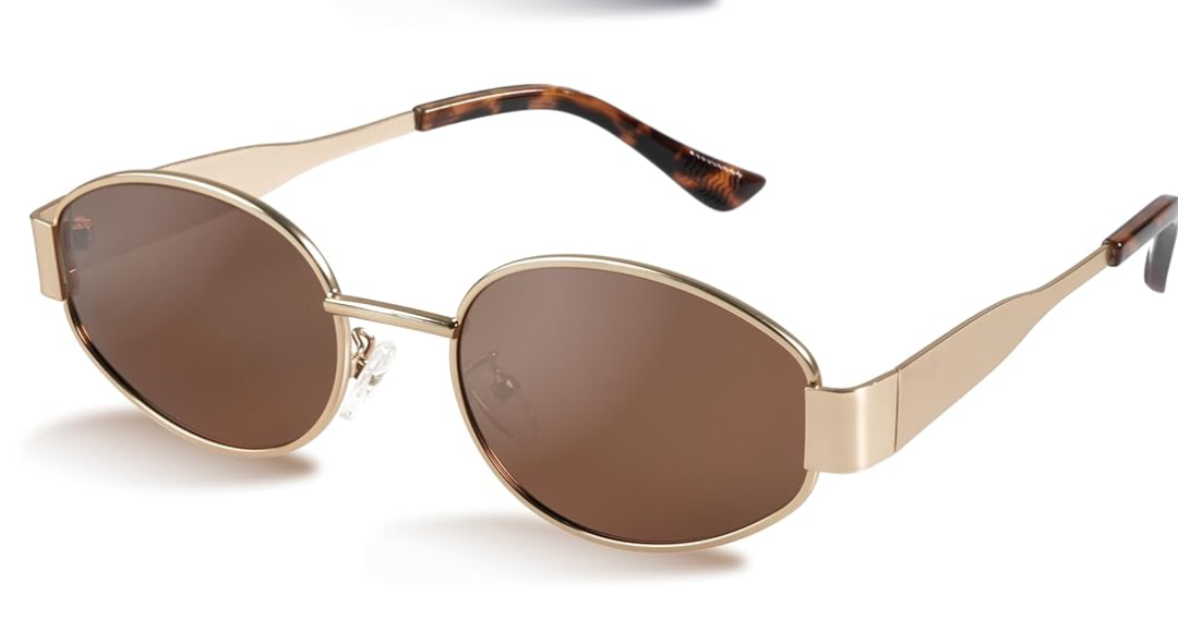 livho 2025 Trendy Oval Sunglasses - Stylish Polarized Shades for Everyday - Retro Metal Frames