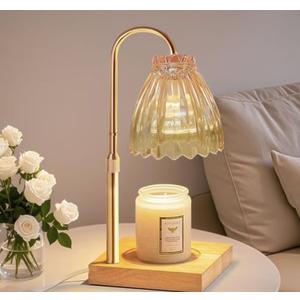 Candle Warmer Lamp with Dimmer Timer, Candle Lamp Warmer with 2 Bulbs, Candle Light for Scented Jar Candles, Birthday Gifts for Women, Vintage Home Decor House Warming Gift