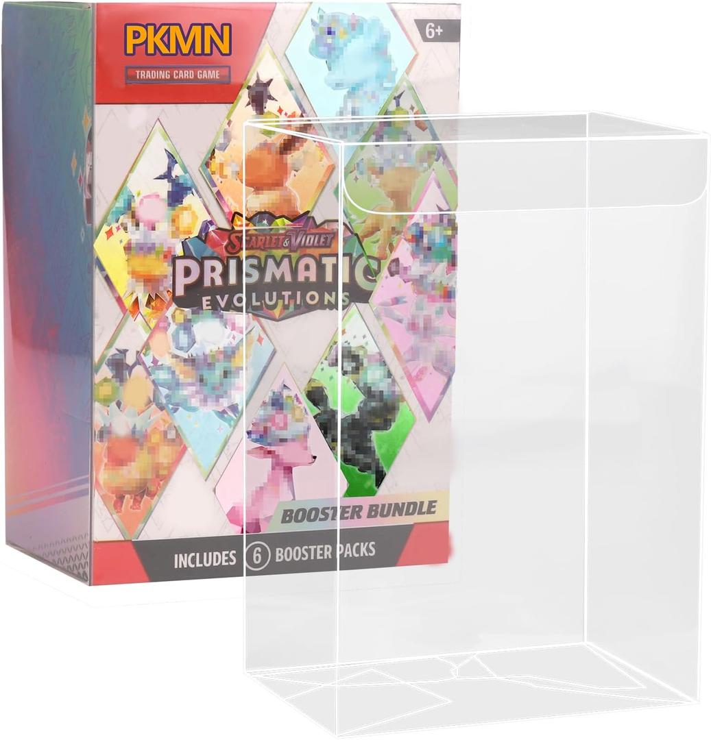 PKMN TCG Booster Bundle Case - 12 Pack | 0.5mm Rigid PET Protector , Dust-Proof & Crush-Resistant with UV Blocking Clear Display(Box Not Included)