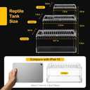 Reptile PC Terrarium,Spider Tank Starter Kit, Leopard Gecko Container,Tarantula Cage, Hermit Crab Habitat,Lizard Enclosure,Insect Housing,Jumping Spider Enclosure,Small Bearded Dragon Vivarium (XL(15.74*9.84x7.8IN), Slide Lid Tank)