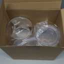 4 Pcs 40/60/80 oz Plastic Candy Jar with Lid for Candy Buffet Large Storage Jar Clear Food Storage Canisters Kitchen Countertop Container for Cookies Snacks Indoor Outdoor