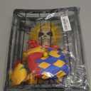 MGparty Halloween Screaming Animated Decorations Halloween Decor Prop with Motion Sensor Scary Skull Cage Prisoner Spooky Hanging Ghost Light Up Eyes (Yellow)