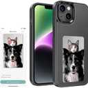 XCOOL InkPlay E-Ink Screen Phone Protective Case, DIY Wireless NFC Photo Display, Anti-Drop, Water-Resistant Compatible with iPhone 14, Black