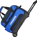 Mangrove 2 Ball Bowling Bag with Wheels, Double Bowling Bags 2 Ball Roller w/Separate Compartment for Bowling Shoes (Up To US Mens Size 15), Accessory Pocket & Retractable Handle Extends To 40"
