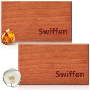 2 Pcs Wood Car Air Freshener Starter Refill Kit Car Odor Eliminator, Scent Deodorizer Vehicle Scent Diffuser for Cabin, Truck & Suv Visor Clip, No Clip Included(Amber, Earthy)