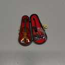 Wooden Miniature Violin with Stand, Bow and Case Mini Musical Instrument Violin Replica Collectible Figurines Dollhouse Accessories Model Home Decoration Display Ornament (3.15"x1.18"x0.59")