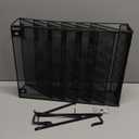 7-Tier Wall Hanging File Organizer Cubicle Hanging Organizer Mount File Holder, Mesh Magazine Document Mail Organizer Wall Organizer for Office School Home, Black