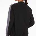 LAZAWG Women Sauna Suit Sweat Shirt Long Sleeve Sweat Jackets for Fitness Gym Running Exercise Slimming (XX-Large, Black-5088)