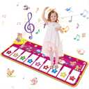 M SANMERSEN Piano Mat - Musical Keyboard Floor Playmat 39.5" Electronic Music Animal Touch Play Blanket Funny Xmas Gift Toy for 1 2 3 Year Old
