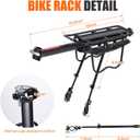 HOMEE Rear Bike Rack,Bike Cargo Racks Frame Aluminum Alloy Universal Adjustable Cycling Equipment Stand Footstock Bicycle Luggage Carrier with Tools and Reflector for 26"-29" Frames