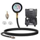 Exhaust Back Pressure Tester Kit with Carrying Case,Professional Automotive Exhaust Back Pressure Gauge Kit with 6-Foot Hose,2.5" HD Gauge,M12 & M18 Adapter