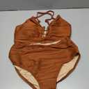 Herseas 2 Piece Bikini Set U-Wire Cutout Popular Swimsuit High Waisted Textured 2026 Summer Beach Swim Bathing Suits (Brown, M)