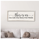 This Is Us Sign Wall Decor for Bedroom 40''×15'' Large Vintage Framed Wooden Modern Farmhouse Room Rustic Family Sign Wall Art Hanging Home Decor (White)