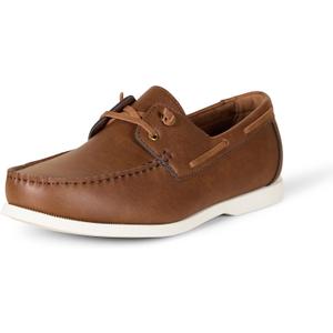 Amazon Essentials Men's Slip-On Boat Shoe with Ventilation (13, Brown)