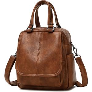 sqlp Small Backpack Purse for Women Fashion Daily Use Purses Back Pack Travel Shoulder Bags (Brown)