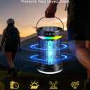 Solar Bug Zapper Outdoor, High-Efficiency Mosquito Zapper, 5 Modes Fly Zapper, Smart Auto ON/Off, Cordless Long-Lasting 6000mAh Fly Zapper for All Night, Indoor & Outdoor