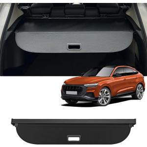 AUXKO Retractable Cargo Cover for Audi Q5 SQ5 2025-2018(End in 2025 Summer), Trunk Cover Luggage Security Shade Cover Shielding Anti-Peeping Luggage Privacy Screen, Carbon Fiber(Not for Sportback)