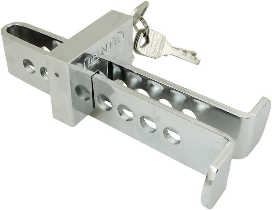 Stainless Steel Car Brake Lock - 8 Hole Brake Pedal Security Device with Anti-Theft Protection