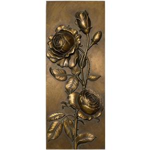 EvruCexul Vintage Floral Wall Sculpture, Antique Bronze Resin Wall Art with Ornate Botanical Design, Decorative Wall Plaque for Elegant Home Dcor (Rose)