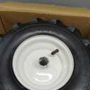 AR-PRO 2-Pack 13x5.00-6" Tiller Tire and Wheel, 1" Axle Bore Hole, 3-1/8" Centered Hub, Replacement 4Ply Pneumatic Tire Perfect for Garden Trailer, Lug Tractor, Tillers, and Trenchers