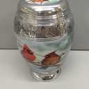 hlc Beautiful Cardinal Couple Bird Cremation Large Urn for Human Ashes - Handcrafted - Affordable Urn for Ashes (Adult (200 lbs), Urn), 10.5'' H x 6'' W x 6'' L (CFDS0012266)