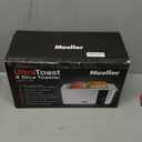 Mueller UltraToast Full Stainless Steel Toaster 4 Slice, Long Extra-Wide Slots for Bagels and Waffles, 6 Browning Levels, LED Display, Cancel/Defrost/Reheat Functions & Removable Tray, Kitchen Gadgets