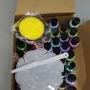 64 PCS Pastel Acrylic Paint Set with 12 Brushes, 2 Knives & Palette, 48 Colors (2oz/60ml) Art Craft Paint for Adults Artists Beginners, Canvas Ceramic Rocks Wood Painting Kit Art Supplies