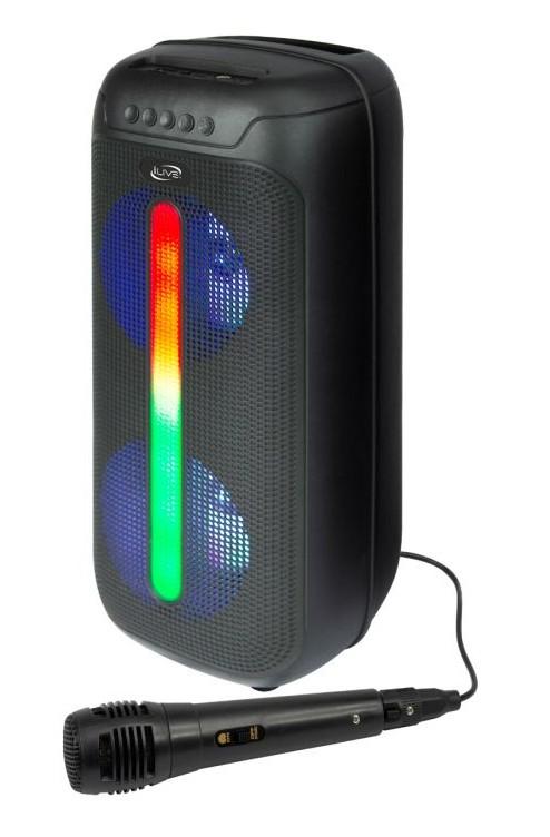 iLive "Jam Time" Wireless Speaker System with LED Lights and Mic (ISB293B)