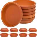 BESPORTBLE 10Pcs Terracotta Pot Plant Saucers, 3.12 Inch Round Terracotta Planter Saucers Small Clay Planter Drip Trays for Indoor Outdoor Plants