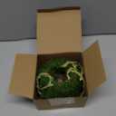 Moss Cave Hideout with Hanging Rope & Hemp Climbing Ladder Natural Reptile Tank Decor Accessories for Crested Geckos, Chameleons, Tree Frogs, Leopard Geckos & Snakes. Terrarium & Vivarium Decor (6")