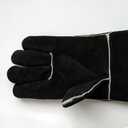 Heat Resistant Gloves for Grill BBQ,Long Sleeve Grill Gloves for Baking,Oven,Fireproof, Stove,Welder,Welding,Fireplace (Black-Yellow)