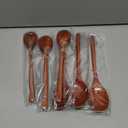 ADLORYEA Wooden Spoons, 6 Pieces 9 Inch Wood Soup Spoons for Eating Mixing Stirring, Wood Spoon with Japanese Style Kitchen Utensil