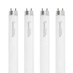 18 Inch F15T8/CW Light Bulb, 4100K Cool White, T8 15 Watts Bulb, Replacement Tube for Counter and Cabinet Fixture, G13 Base - 4 Pack