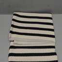 LEEVAN Washable Proch Rug Soft Entryway Rug 2.3'X3.6', Cotton Woven Bathroom Rugs Front Porch Decor Black and White Area Rug Outdoor Rug