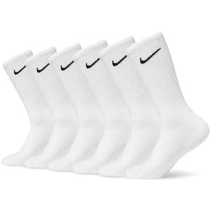 Nike Unisex Adult Everyday Cushioned Training Crew Socks (6 Pairs) M