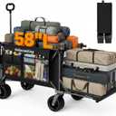 58" L Extender Collapsible Wagon, Extra Long with Tailgate
