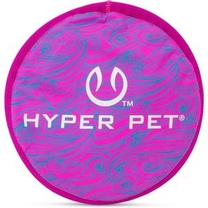 Hyper Pet Flippy Flopper 9" Flying Disc Soft Dog Toy, Floats in Water & Safe on Teeth, Pack of 1, Purple Swirl Design