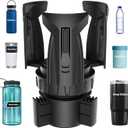 Cup Holder Expander (Adjustable Holder & Base, AutoFit Hold, One Button Open), Car Cup Holder Expander for Yeti, Hydro Flask, Nalgene, Owala, Bottles in 2.6" 4.8" (1 Pack, Black)