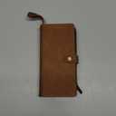 TwoHead Wallet Case Compatible with iPhone 16 Pro Max, Detachable Magnetic Phone Case,PU Leather All-Round Protective Cover Wallet with Card Holder/Change Pocket,6.9 in,Brown