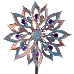 DREAMSOUL Wind Spinners Outdoor, 13.6" Double Kinetic Spinners for Yard and Garden, Metal Wind Spinner Gift for Outdoor Patio Lawn Art Decor