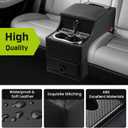 Mixsuper Center Console Between Seat Organizer for Minivans & SUVs Floor Console Universal Car Storage Box with Cup Holders, Phone Slot and Tissue Box