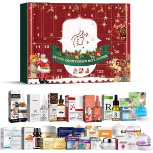 2025 Limited Edition Beauty Advent Calendar Skincare Essence, 24Pcs Make Up Calendar for Women Christmas Gifts, for Women Hand&Body Cream, Face Serum, Lip Balm, Eye Cream, And More